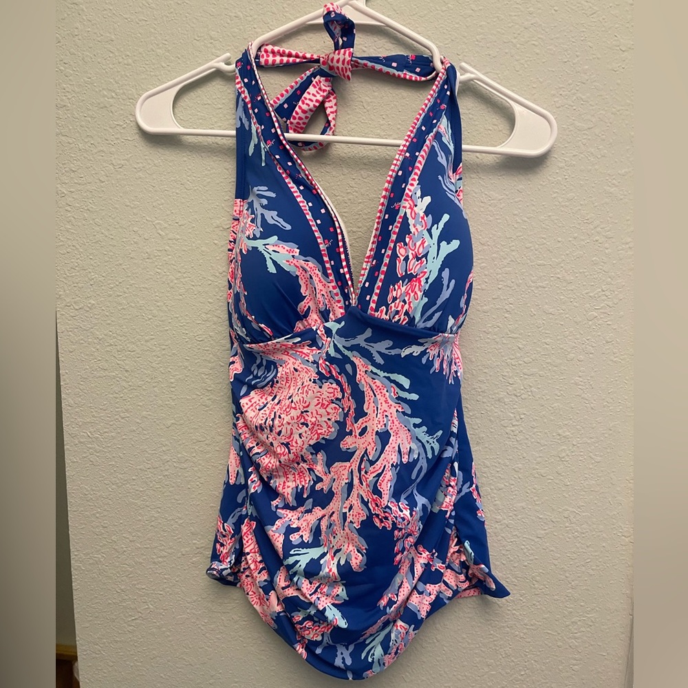 Lilly Pulitzer Halter Tankini Bathing Suit Top
